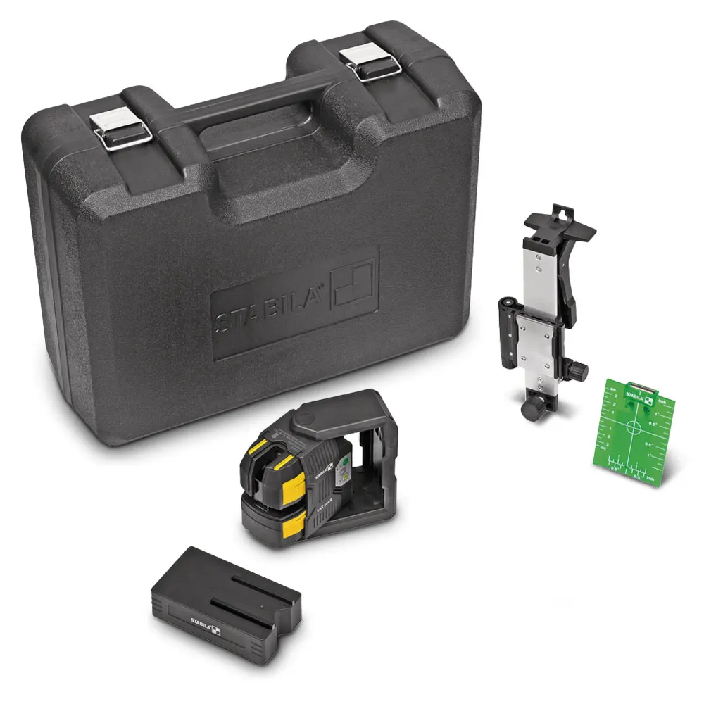 STABILA LAX500G 12-V Crossline Laser Level �?Green 5 Piece Set 19983