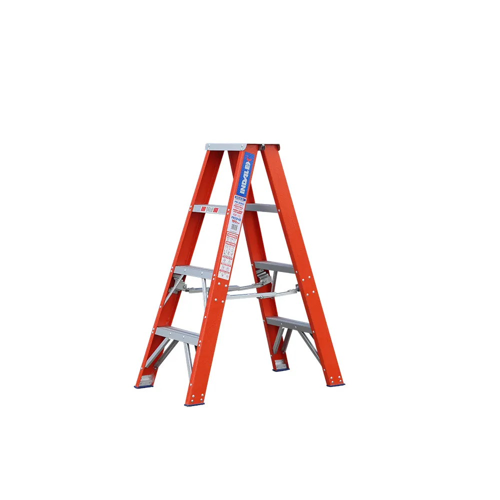 INDALEX 180kg Pro 1.2m Double Sided Fibreglass Step Ladder PROSF4D
