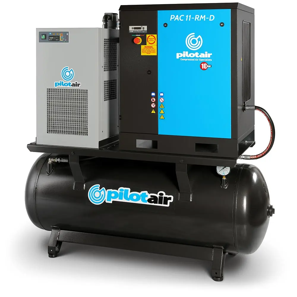 PILOT AIR 11KW Fixed Speed Rotary Screw Compressor Full Feature PAC 11-RM-D
