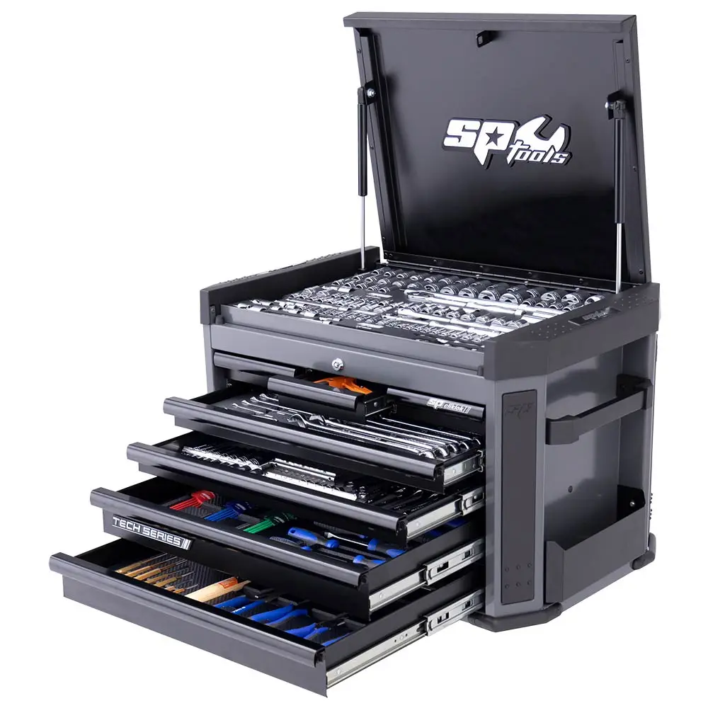 SP Tools Metric/SAE Diamond Black Tech Series Tool Kit with EVA Trays - 281 Piece SP52255DX
