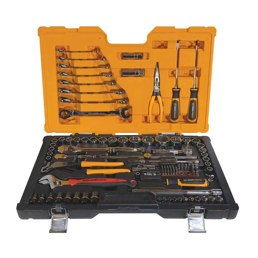 GEARWRENCH 107 Piece 1/4inch 3/8inch & 1/2inch Metric & Sae Socket Set 83998
