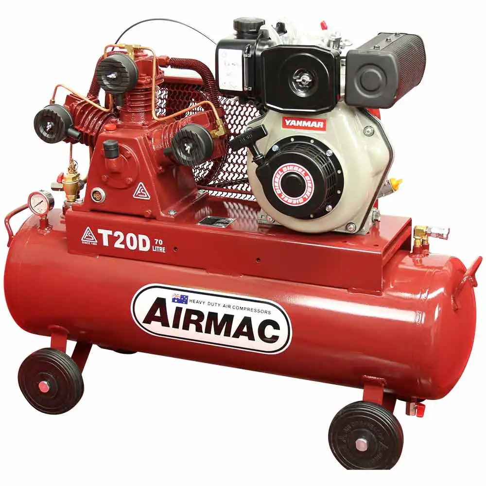 AIRMAC 4.7hp 70l 320 L/Min Yanmar Diesel Air Compressor AM T20D