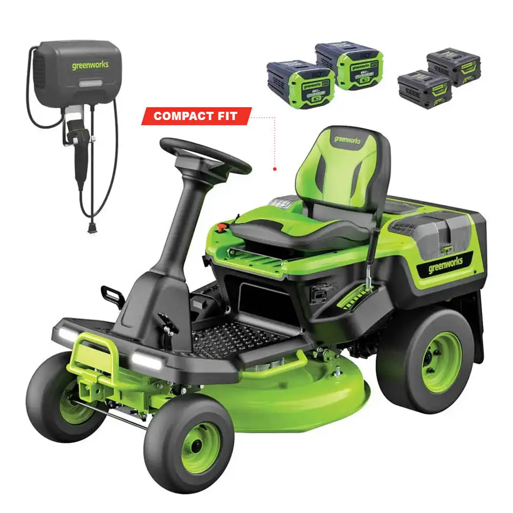 GREENWORKS 60V 30" 2 x 4.0Ah/2 x 8.0Ah Mini Ride On Mower Kit 7404907AU
