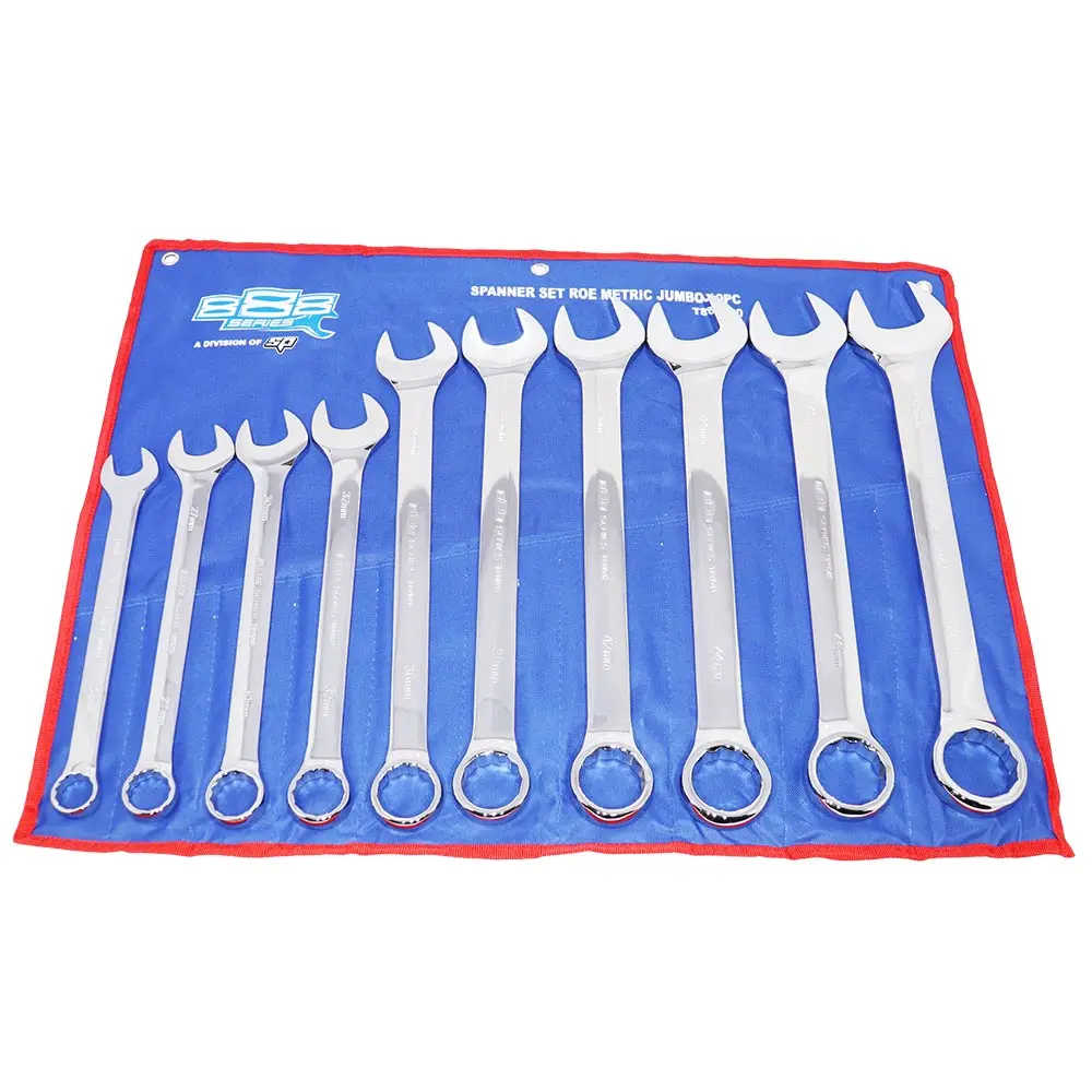 888 TOOLS 10 Piece Metric Jumbo ROE Spanner Set T810020