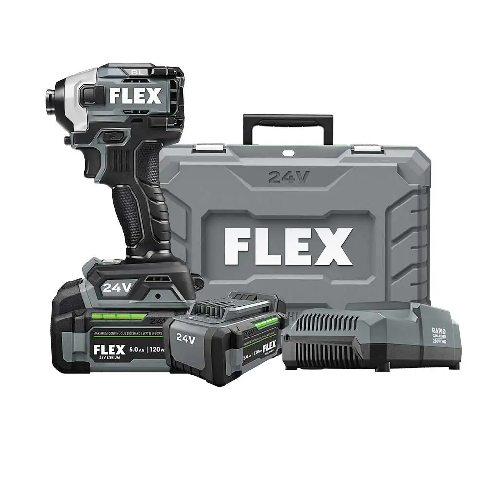 FLEX 24V 2 x 5Ah 1.4inch Brushless Impact Driver Kit FXA1371A-2C