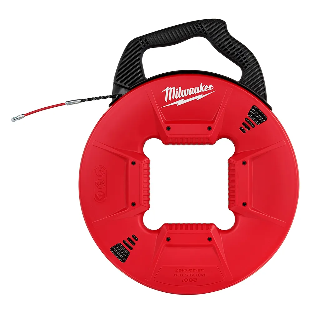 MILWAUKEE 60m/200ft Polyester Fish Tape Metal Leader 48224197