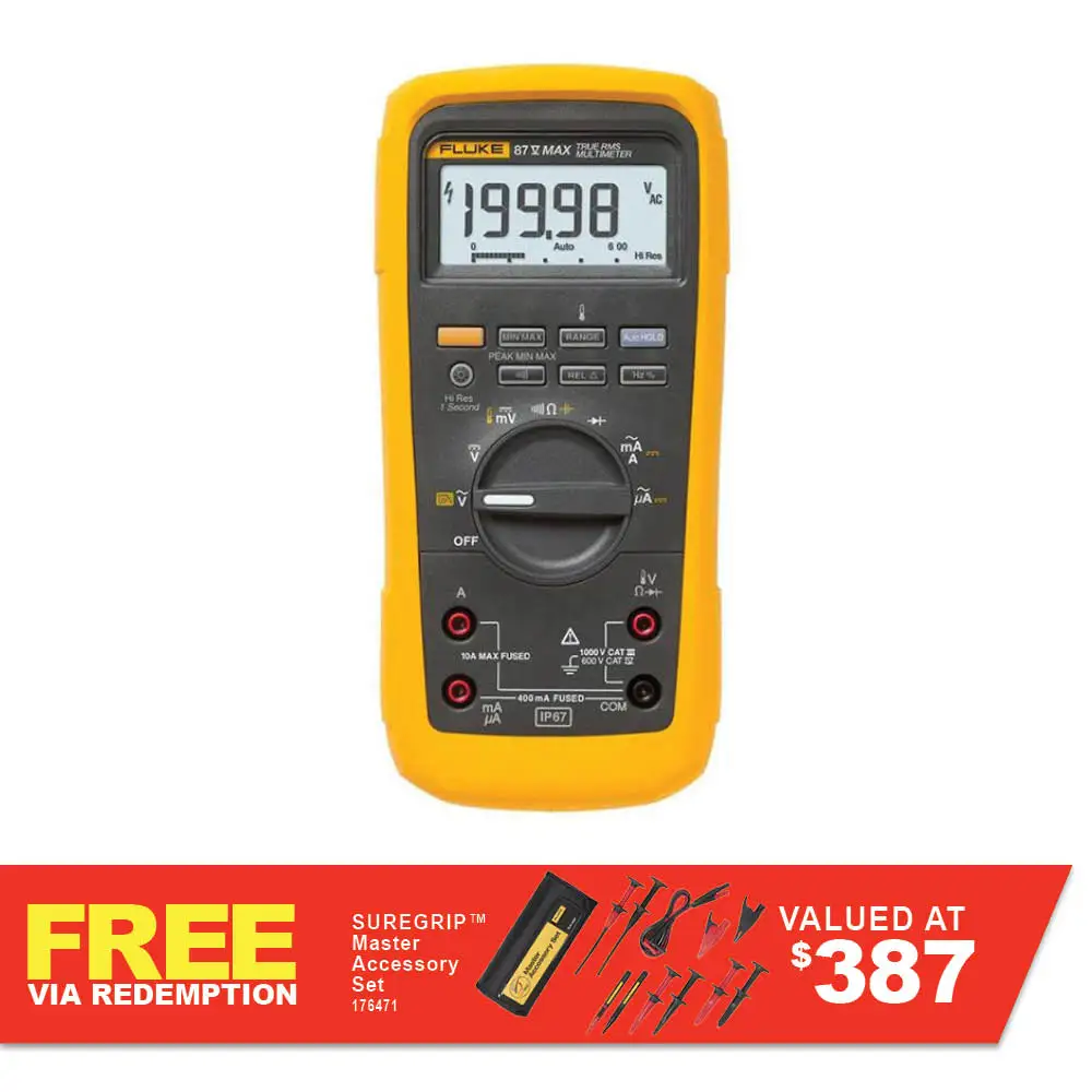 FLUKE 87V MAX True-RMS Digital Multimeter FLU87V-MAX