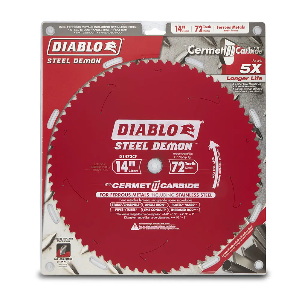 DIABLO 355mm 72T Ferrous Metals STEEL DEMON Saw Blade F03F013201