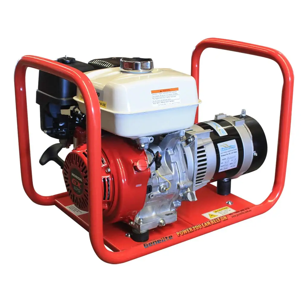 GENELITE 4.5kVA HONDA Petrol Generator Recoil Single Phase Worksafe Compliant GH4000H