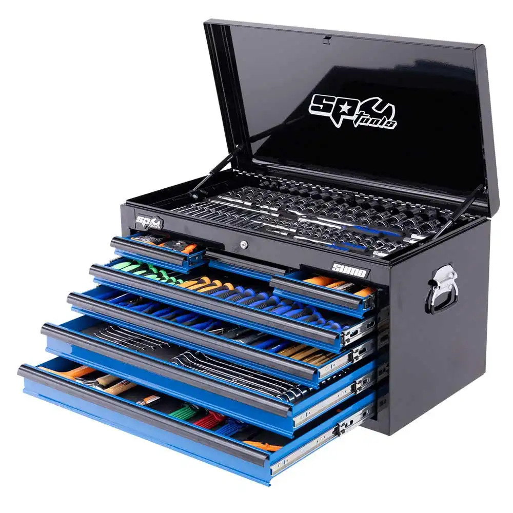 SP Tools 406 Piece Metric/SAE 7 Drawer Sumo Tool Kit - Black/Blue SP50171
