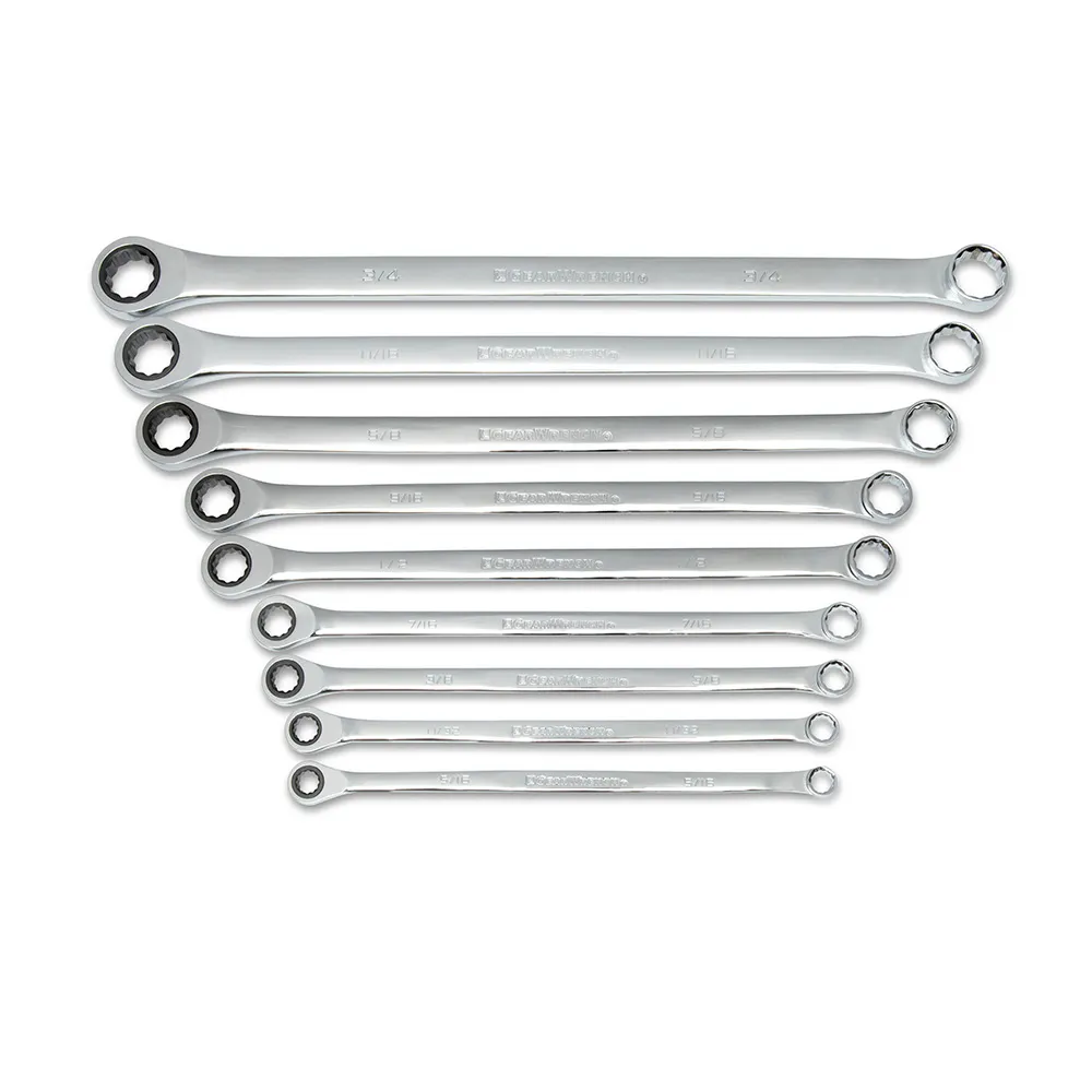 GEARWRENCH 9 Piece 12 Point SAE XL Ratcheting Wrench Set 85998
