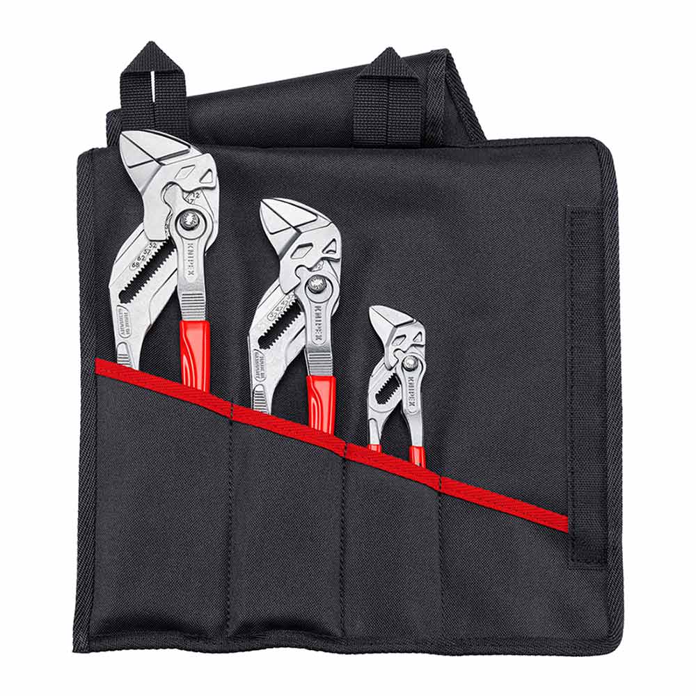 KNIPEX 3 Piece Wrench Plier Tool Roll Set 00 19 55 S7