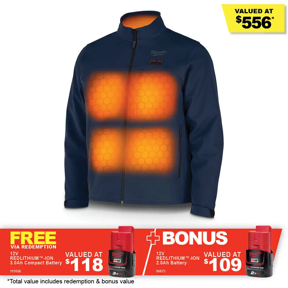 MILWAUKEE 12V TOUGHSHELL Heated Jacket Blue M12THJ2BLU0