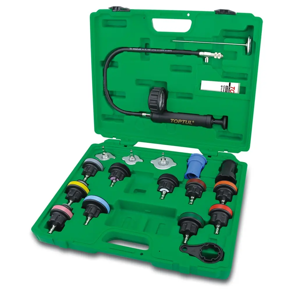 TOPTUL Universal Radiator Pressure Tester Kit - 18 Piece JGAI1802