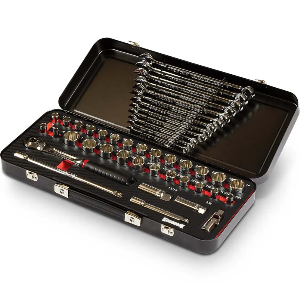 SIDCHROME 45 Piece 1/2inch Drive Metric/AF Socket & Spanner Set SCMT14120BK