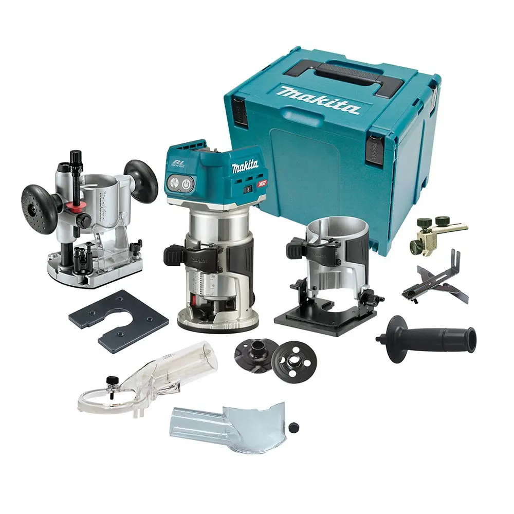 MAKITA 40V Max XGT Brushless 1/4" Laminate Trimmer with Accessory Kit RT001GZ03