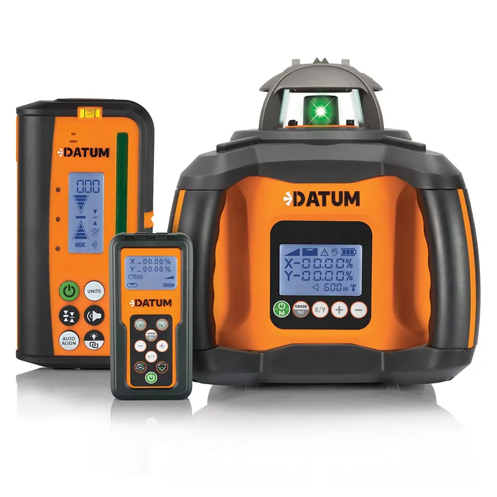 DATUM 600m Dual grade Green Beam Rotary Laser Kit with Auto-Alignment DTA60G