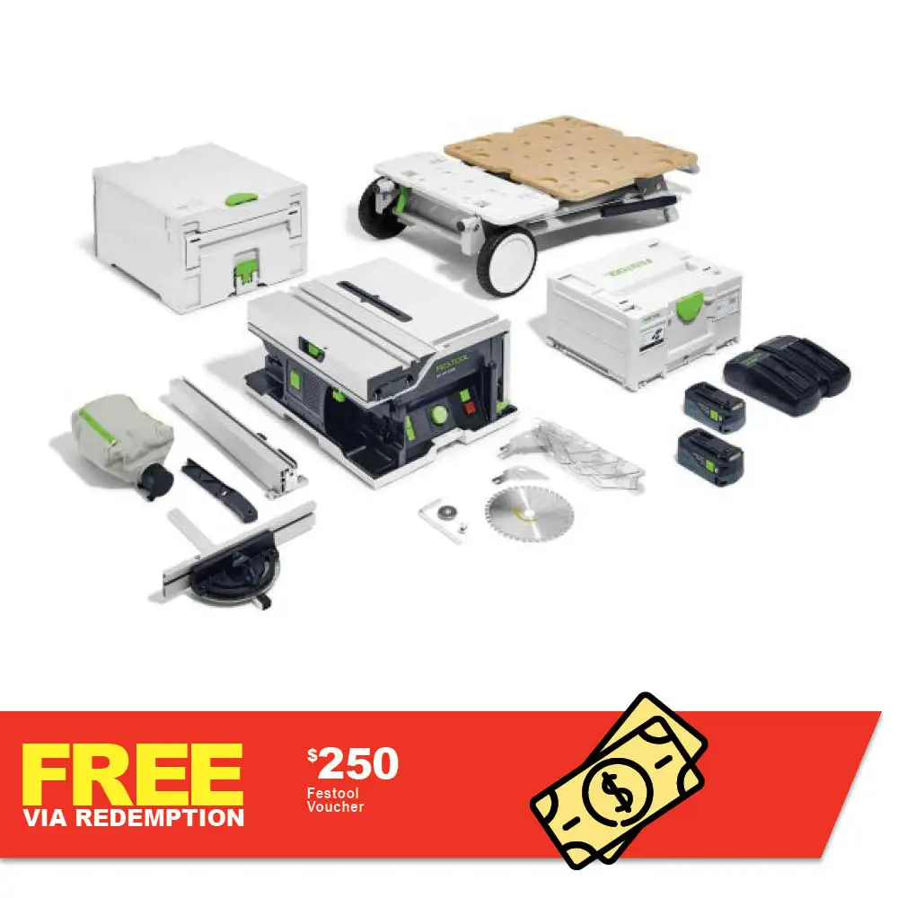 FESTOOL CSC SYS 50 18V 168mm Cordless Systainer Saw 5.2Ah Bluetooth Set & Underframe 577381