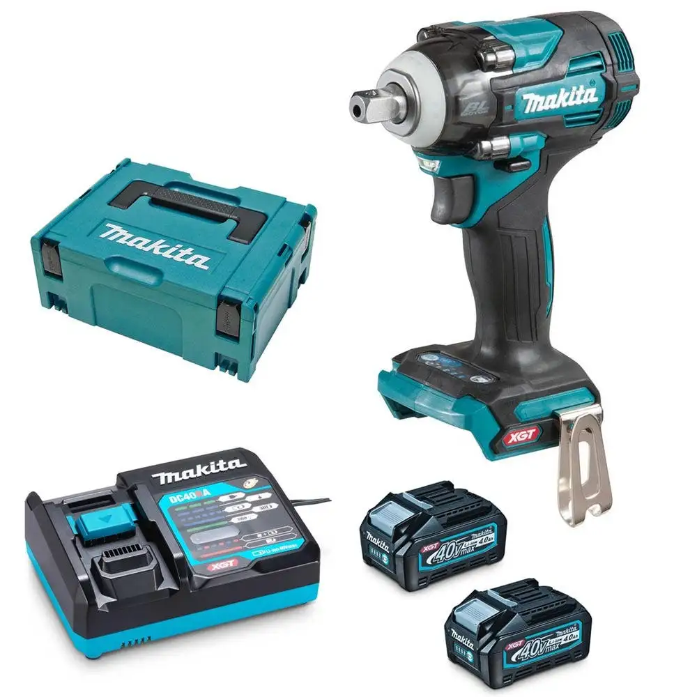 MAKITA 40V Brushless 2 x 4.0Ah Impact Wrench Kit TW005GM202