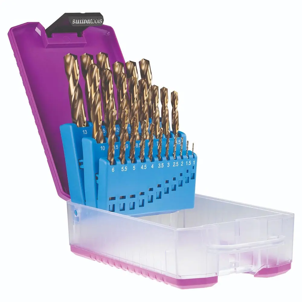 SUTTON HD-COBALT 1-13mm HSS-Cobalt Jobber Drill Bit Set - 25 Piece D109SM3