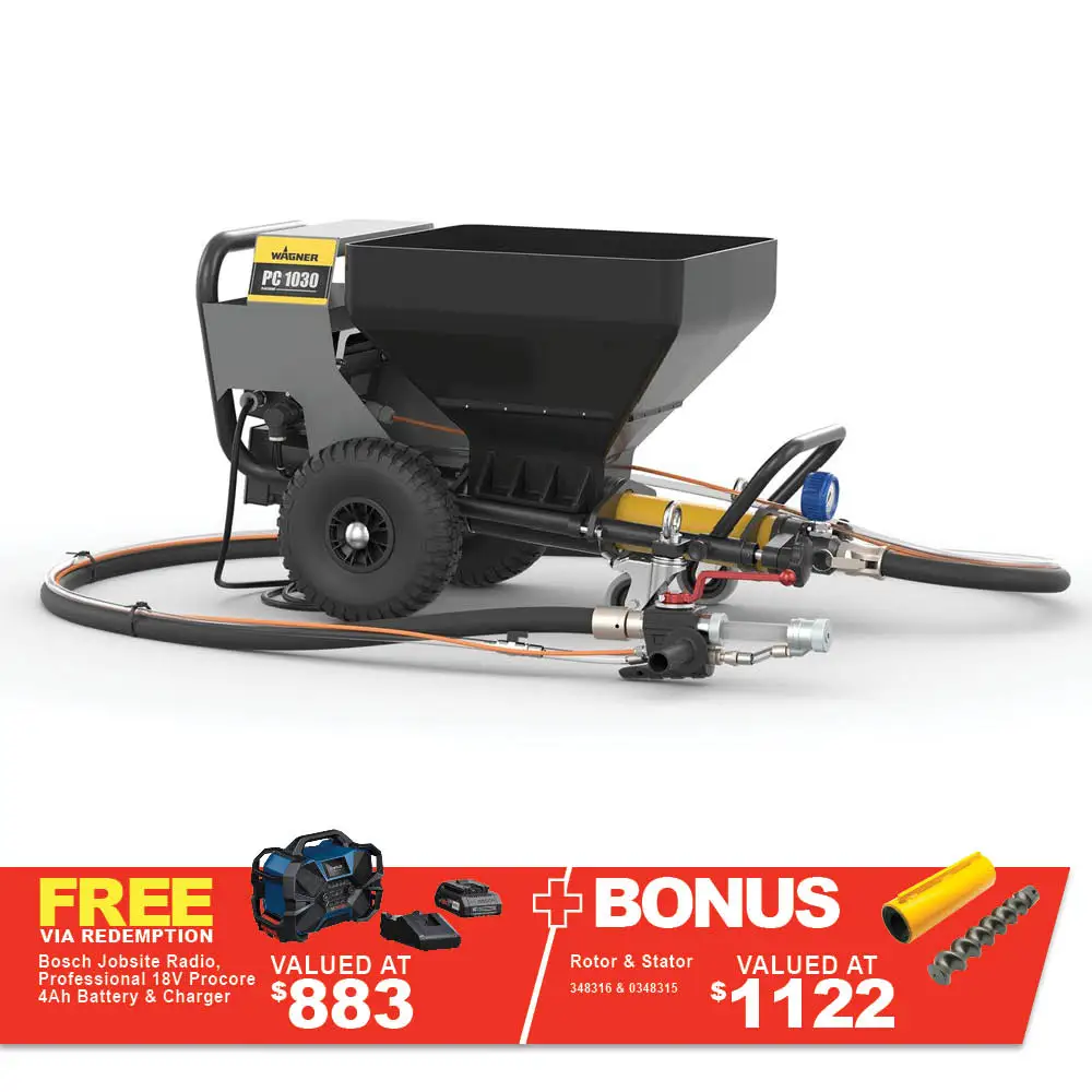 WAGNER 2200W 50L Plaster & Mortar Sprayer 2361588