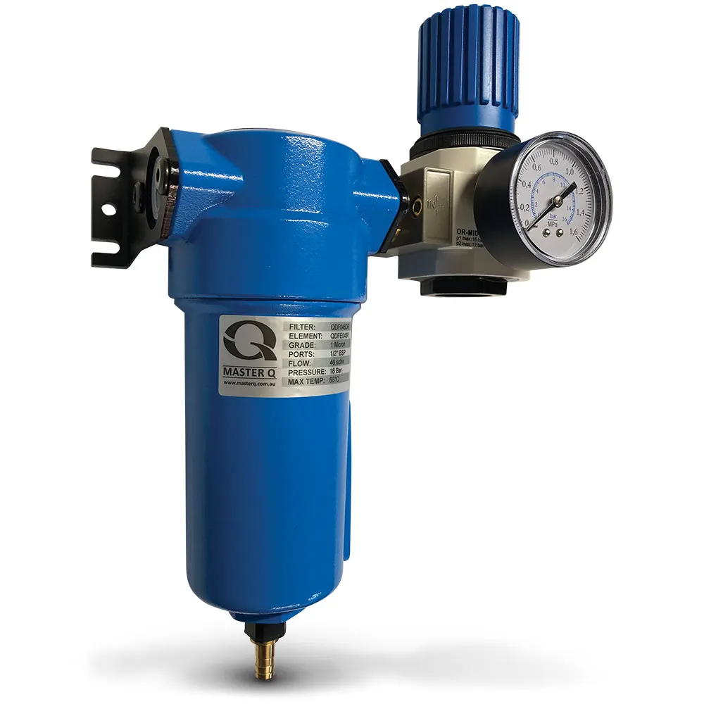 MASTER Q 1/2inch 1 Micron Main Line Filter Set w. Outlet Regulator QDF046DRSET