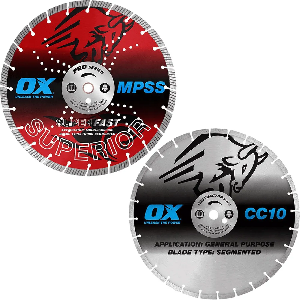 OX 400Mm (16") Segmented Diamond Blade For Concrete Cutting - 2 Piece OX-KSUPERIORPK04