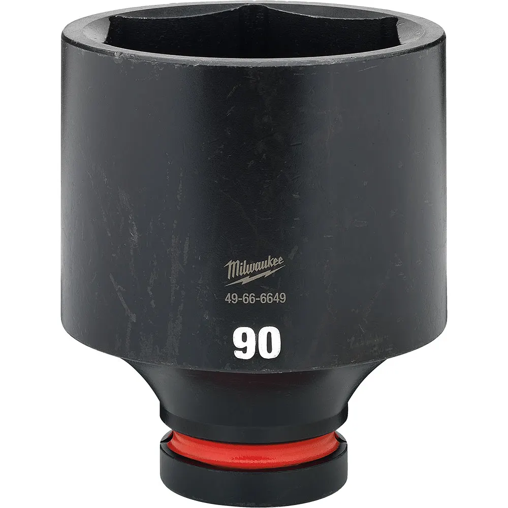 MILWAUKEE SHOCKWAVE 1inch Drive 90mm Deep 6 Point Impact Socket 49666649