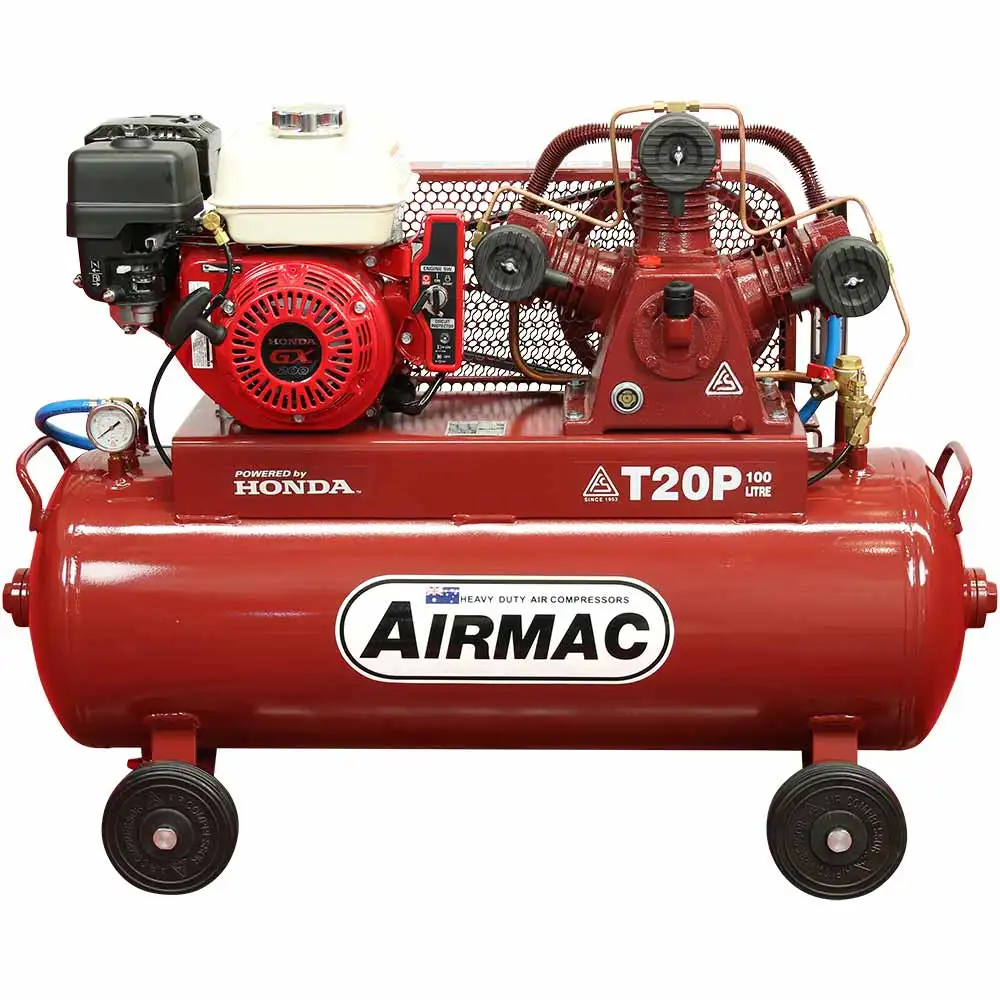 AIRMAC 6.5hp 100l 320 L/Min Honda Electric Start Air Compressor AM T20P-100L ES