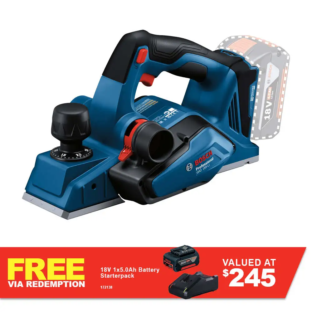 BOSCH 18V 82mm 2.6MMDOC Planer Skin GHO18V-26 06015B5001