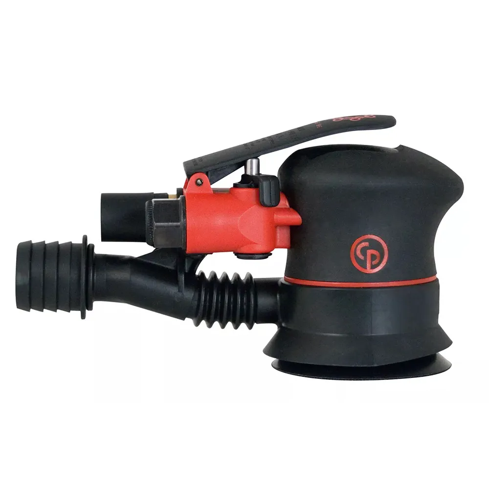 CHICAGO PNEUMATIC 160W 5mm Palm Velcro Pad, Vacuum Assist Orbital Air Sander CP7255CVE
