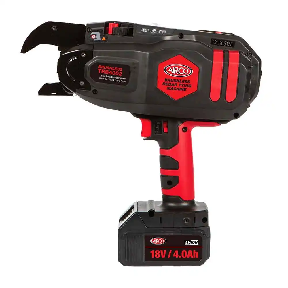 AIRCO 18v 2 x 4Ah Brushless Rebar Tying Tool Kit TRB4002