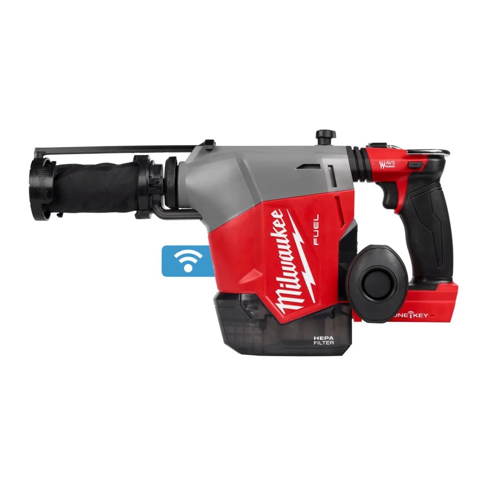 MILWAUKEE 18V Brushless FUEL 16mm Overhead SDS Plus Rotary Hammer with Integrated Dust Extractor and ONE-KEY Skin M18FHAFOH160