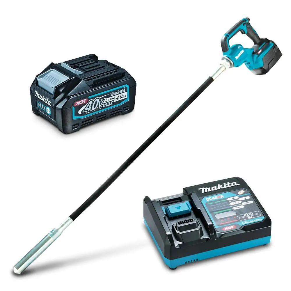 MAKITA 40V Max XGT 1 x 4.0Ah 1200mm Concrete Vibrator Kit VR004GM101