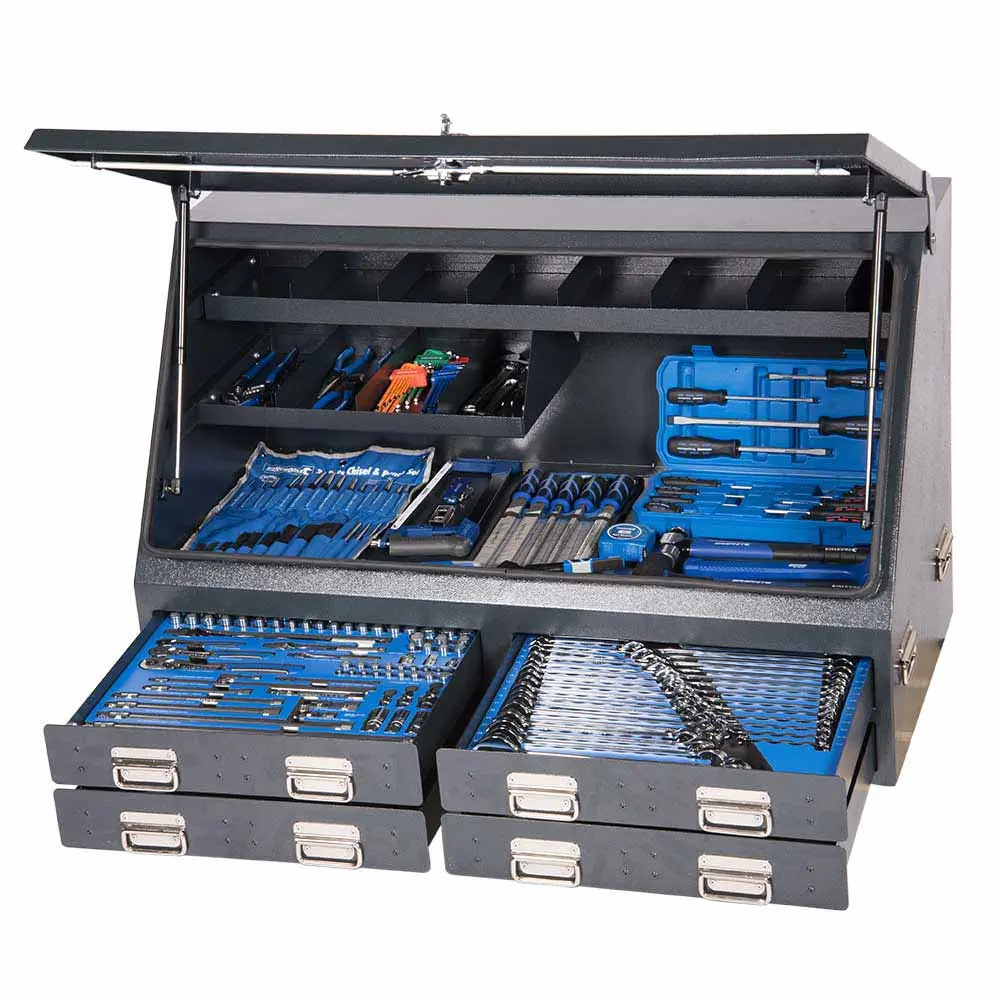 KINCROME 232 Piece 1/4, 3/8 And 1/2 Inch Drive Upright Truck Box Tool Kit K1259