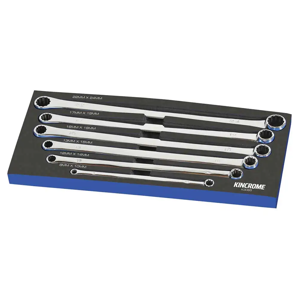 KINCROME 6 Piece 0 Degree Double Ring Spanner Set - Metric K3065