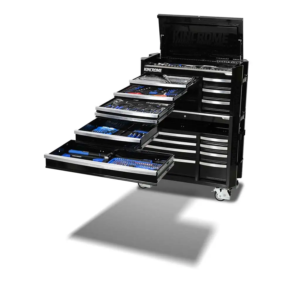 KINCROME 42" 17 Drawer Contour Workshop Tool Kit Black - 475 Piece K1970B