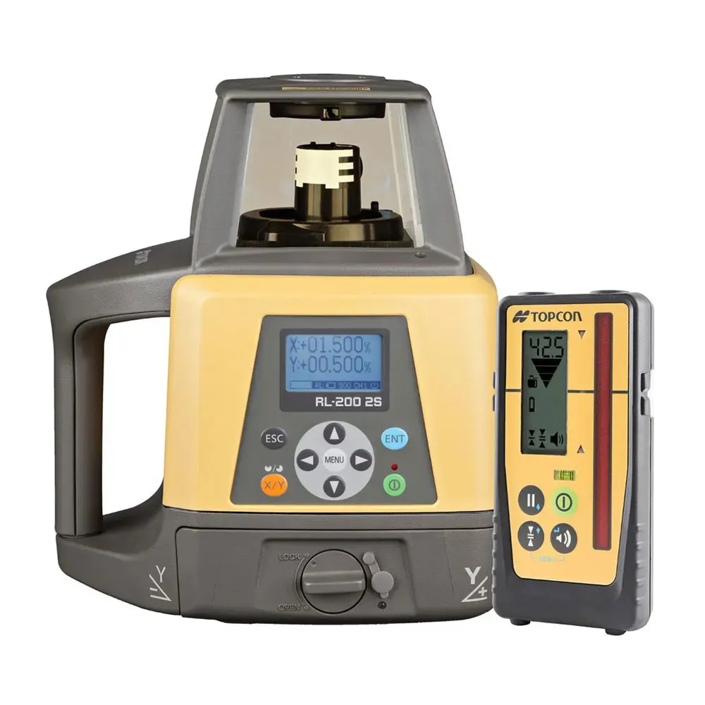 TOPCON 1100M REC/REM RL-2002S+LS100D HV/DG Rotary Level Laser - RED 1013473-01
