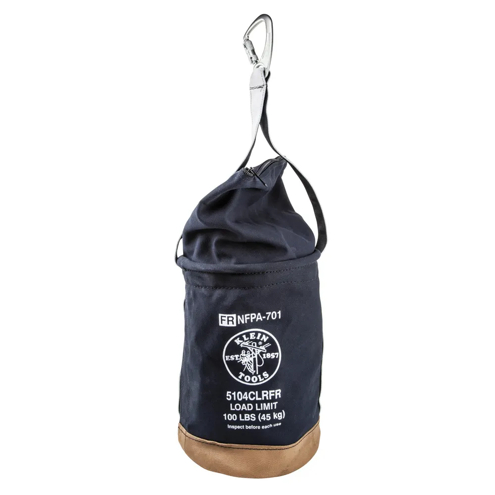 KLEIN Flame-Resistant Top-Closing Tool Bucket 5104CLRFR