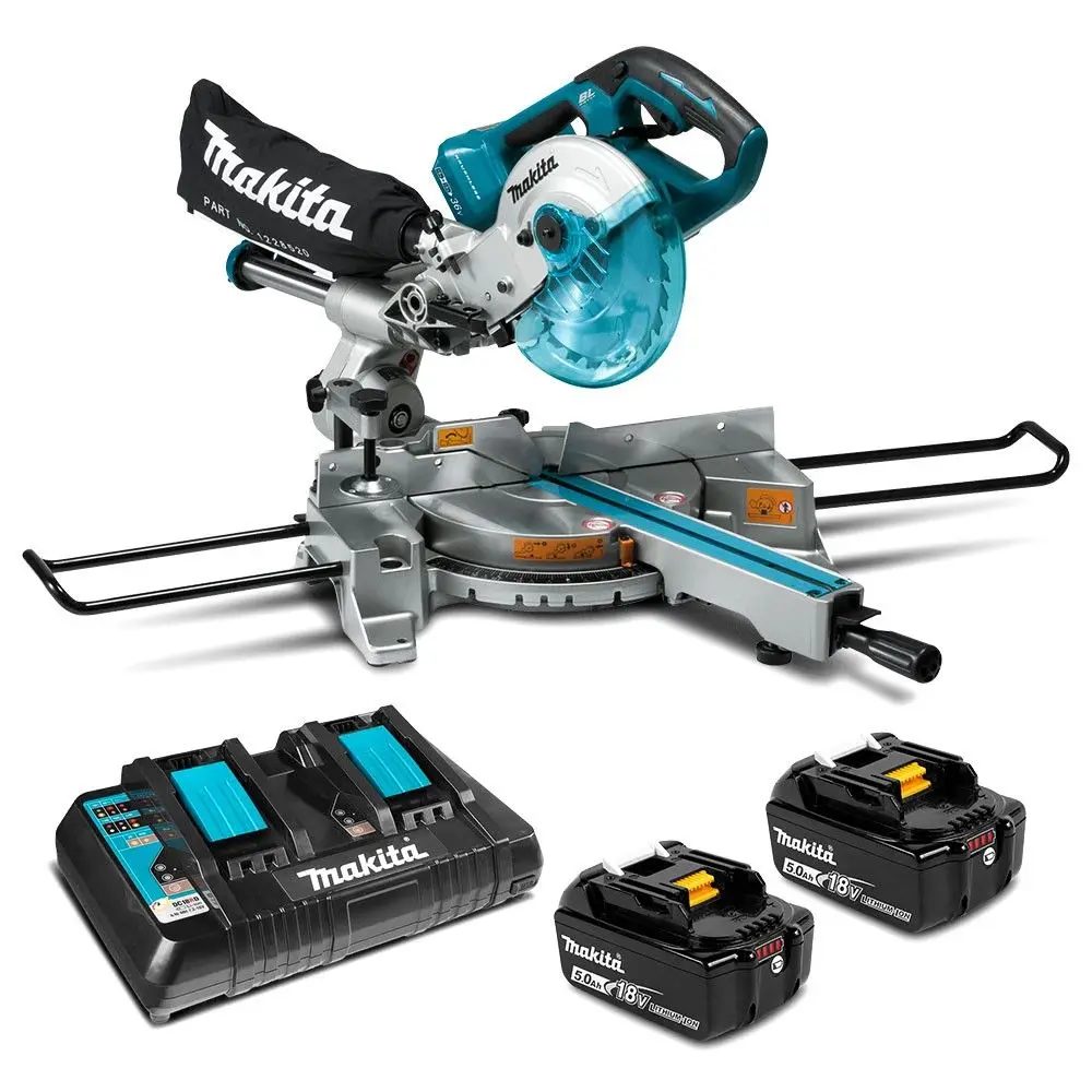 MAKITA 18Vx2 Brushless 2 x 5.0Ah 190mm Compound Mitre Saw DLS714PT2