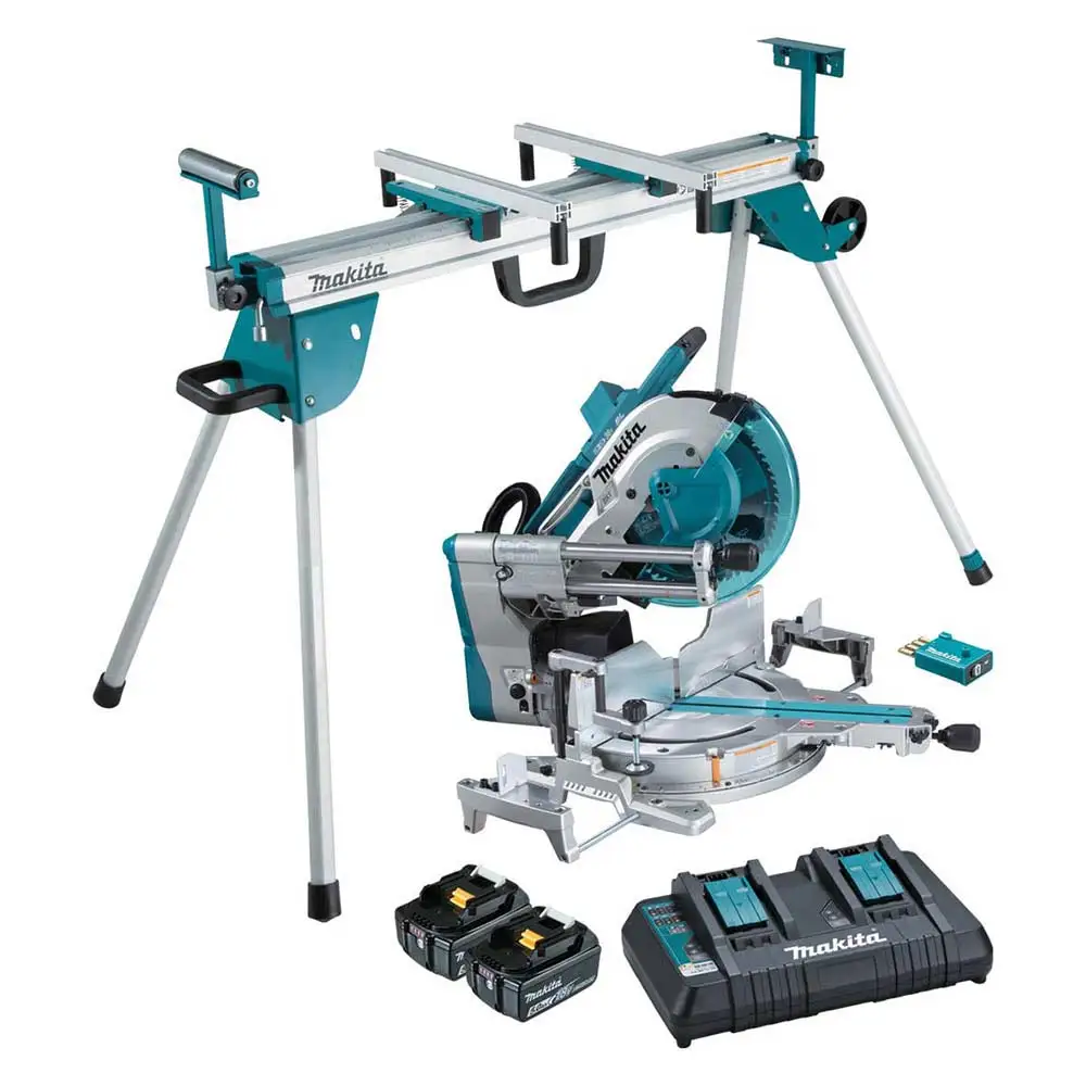 MAKITA 18Vx2 Brushless AWS 305mm Slide Compound Saw Kit + Mitre Saw Stand DLS211PT2U+AUAWST06