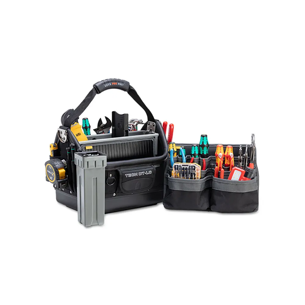 VETO PRO PAC 30 x 40 x 30cm Large Tech Open Tool Bag - Blackout 43 Pocket VETOTECHOTLC-BLACK