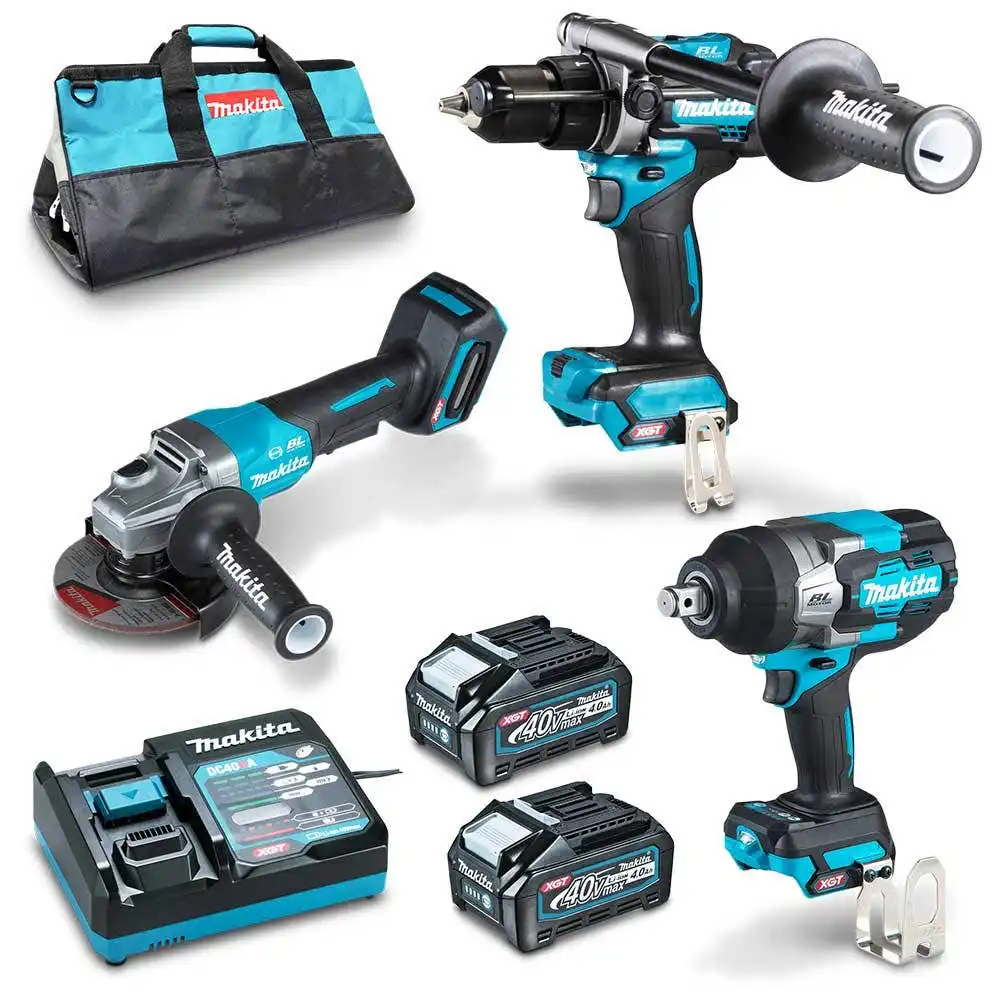MAKITA 40V Max XGT Brushless 3 Piece 2 x 4.0Ah Combo Kit DK0131G302