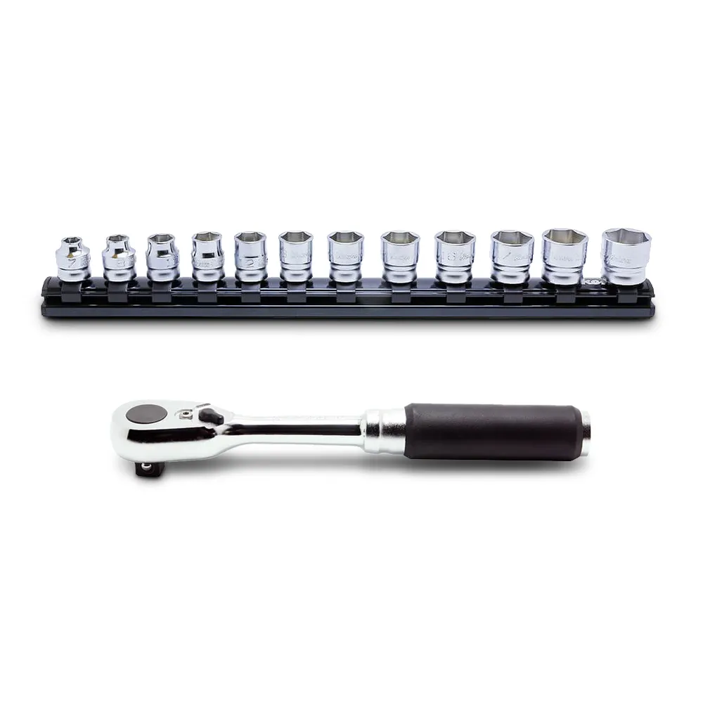 KOKEN Z-SERIES 3/8" Drive 72 Tooth Ratchet & 12 Piece Railset 811302