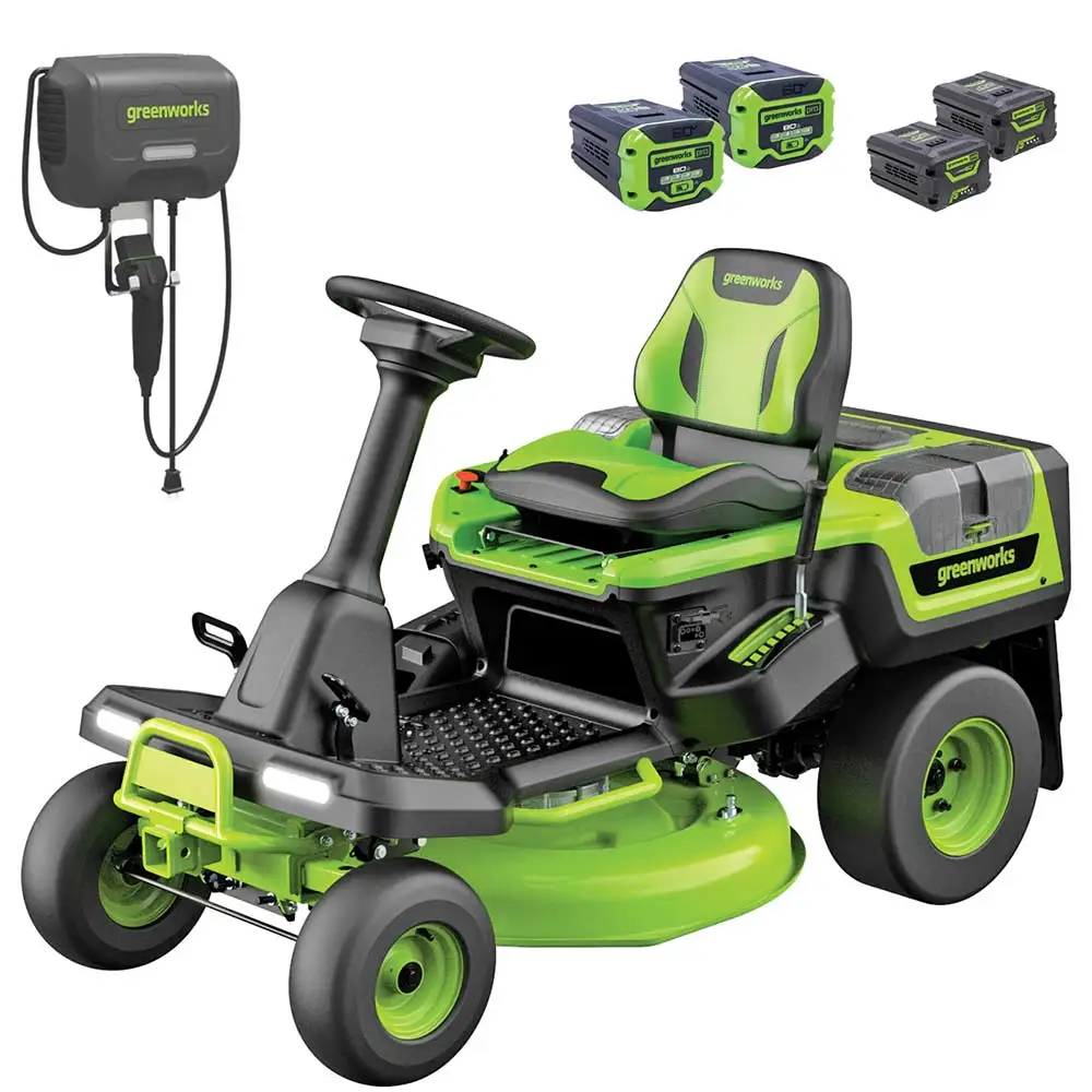 GREENWORKS 60V 30" 2 x 4.0Ah/2 x 8.0Ah Mini Ride On Mower Kit 7404907AU