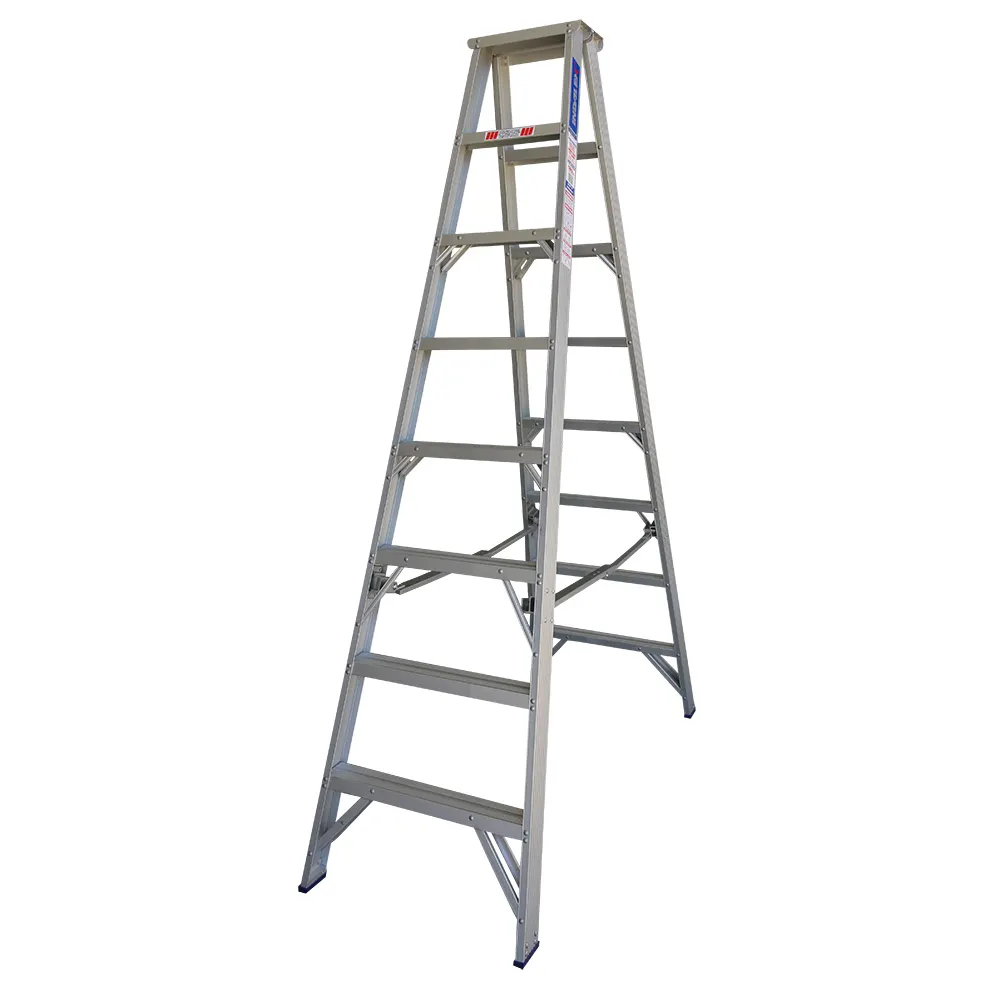 INDALEX 180kg Pro 2.4m Aluminium Double Sided Step Ladder PROS8D