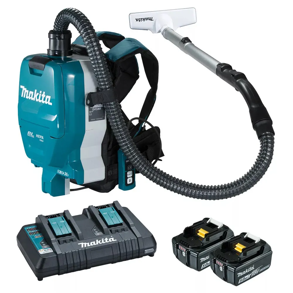 MAKITA 18Vx2 Brushless 2 x 5.0Ah Backpack Vacuum Kit DVC261TX13