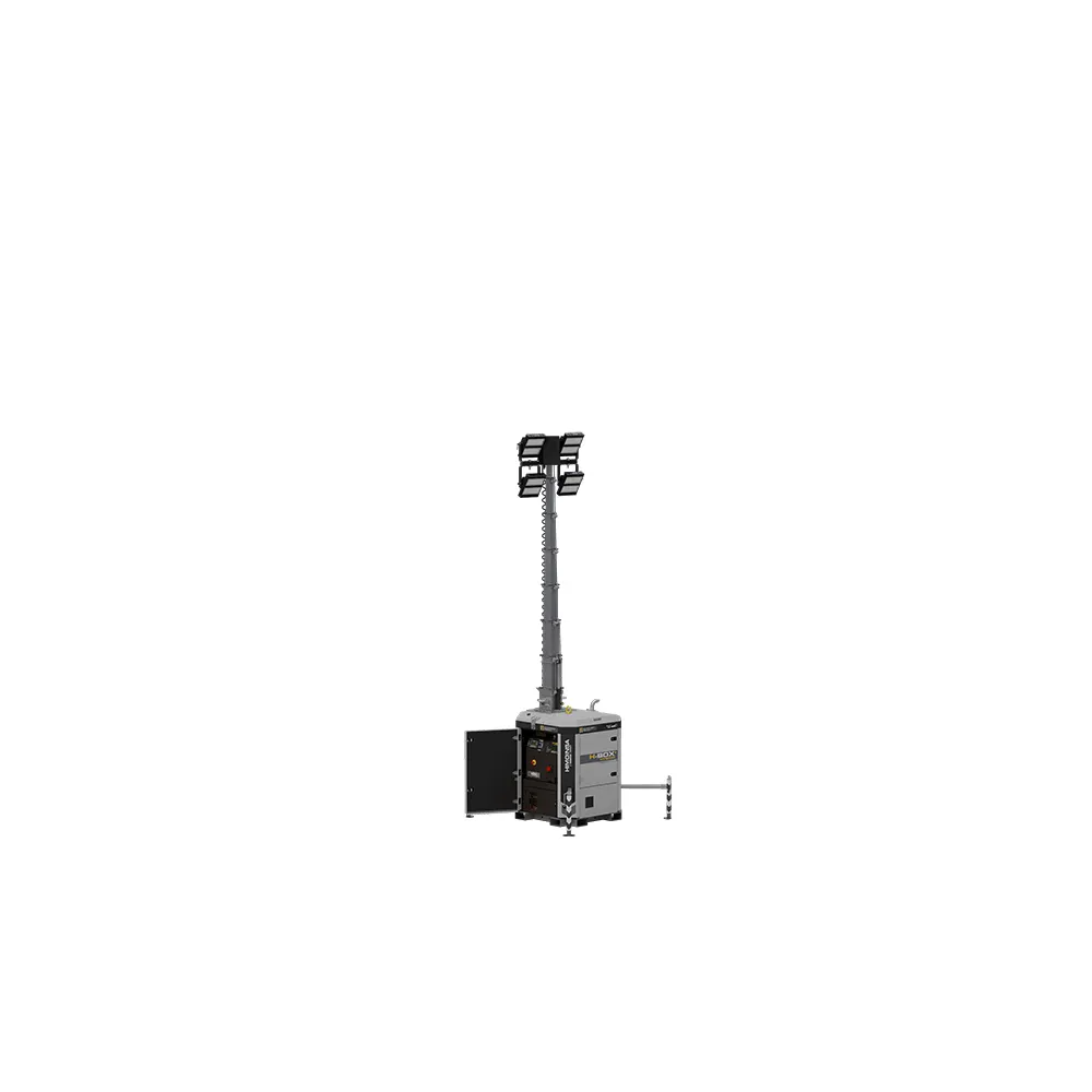 HIMOINSA 4 X 350W 8.5m High Hybrid Dark Sensor Led Lighting Tower H-BOX HYBRID