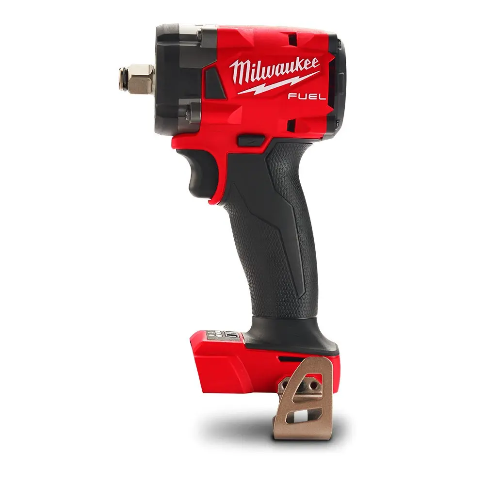MILWAUKEE 18V FUEL 2 x 5.0Ah 1/2inch Compact Impact Wrench w. Friction Ring Kit M18FIW2F12-502C