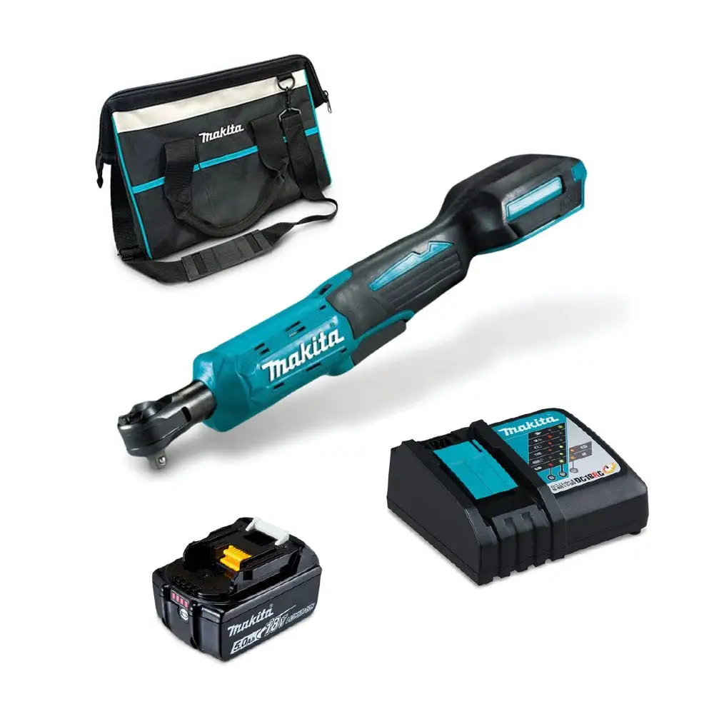 MAKITA 18V 1/4inch + 3/8inch Brushless 1x5.0Ah Ratchet Wrench Kit DWR180RTX1